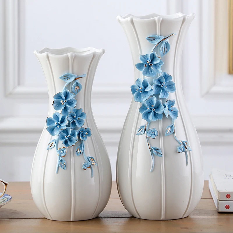 European-Style Ceramic Vase Dining Table Decoration Home Decoration Flower Holder Modern Simple Dried Flower Hydroponic Crafts
European-Style Ceramic Vase Dining Table Decoration Home Decoration Flower Holder Modern Simple Dried Flower Hydroponic Crafts