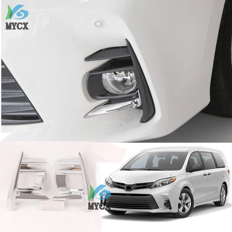 Car Front Fog Light Cover Trim For Toyota Sienna 2018 2019 2020 ABS Chrome Head Foglight Lamp Strip Sticker Styling Accessories
Car Front Fog Light Cover Trim For Toyota Sienna 2018 2019 2020 ABS Chrome Head Foglight Lamp Strip Sticker Styling Accessories
