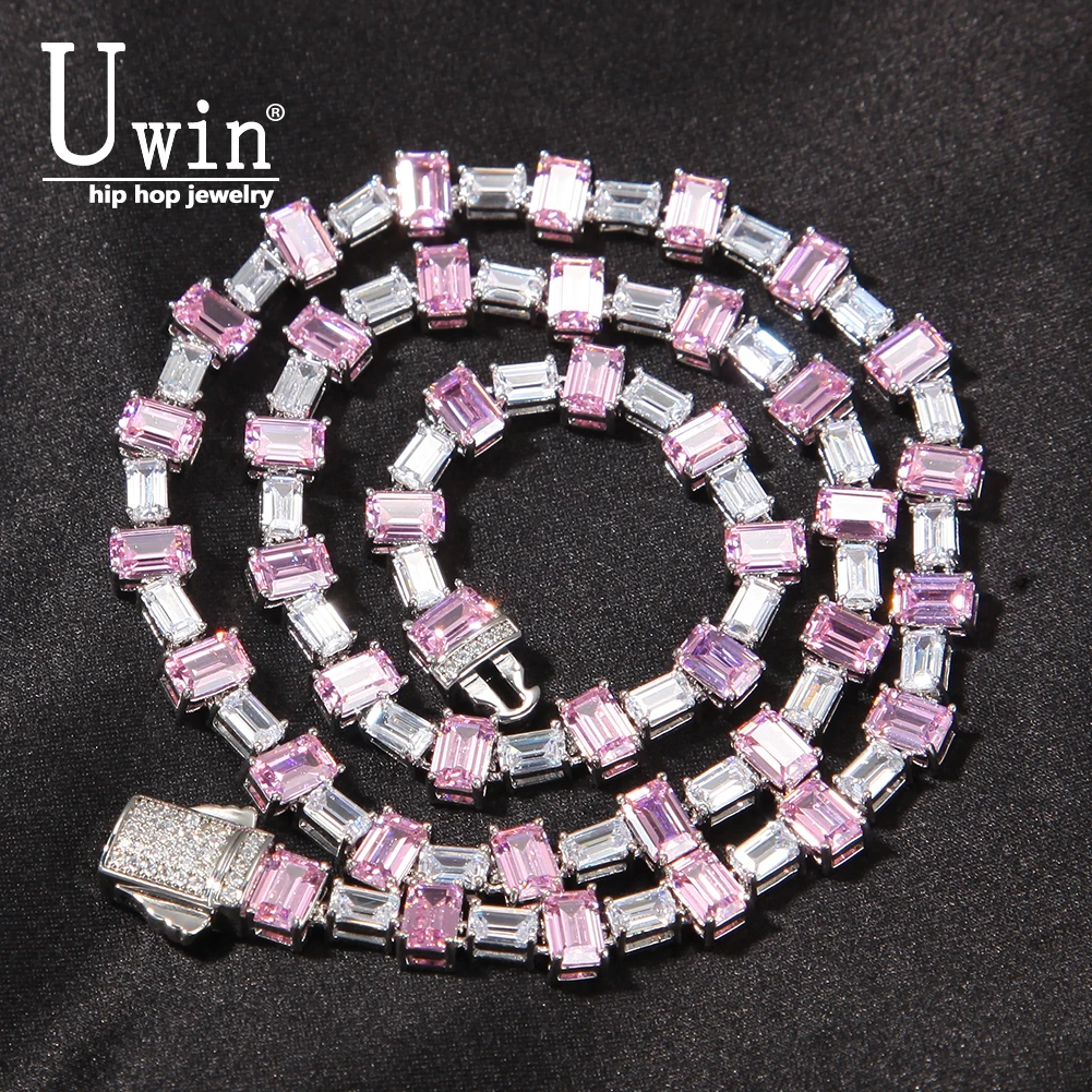 UWIN 6.5mm Tennis Chain Pink And Silver CZ Necklace Cubic Zirconia Micro Fashion Hip Hop Jewelry
UWIN 6.5mm Tennis Chain Pink And Silver CZ Necklace Cubic Zirconia Micro Fashion Hip Hop Jewelry