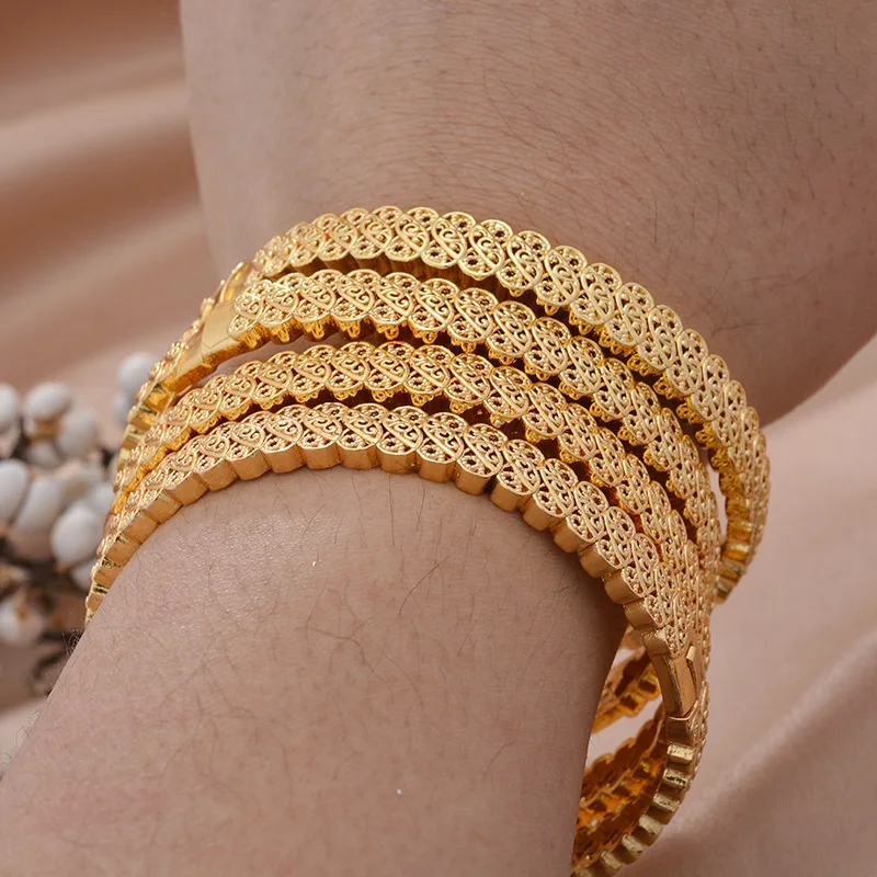 4pcs Dubai Bangle For Women Indian Bracelet Africa Ball Jewelry Gold color Bangle&Bracelet Ethiopian Wedding Bride Jewelry
4pcs Dubai Bangle For Women Indian Bracelet Africa Ball Jewelry Gold color Bangle&Bracelet Ethiopian Wedding Bride Jewelry