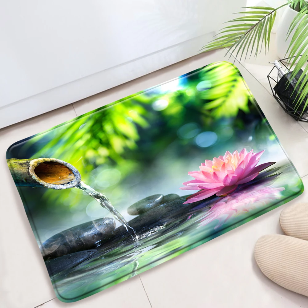 Zen Stone Flowing Water Lotus Bath Mat Aesthetic Entrance Door Mat Room Decor Bathroom Rug Carpet Kitchen Mat Bathroom Products
Zen Stone Flowing Water Lotus Bath Mat Aesthetic Entrance Door Mat Room Decor Bathroom Rug Carpet Kitchen Mat Bathroom Products