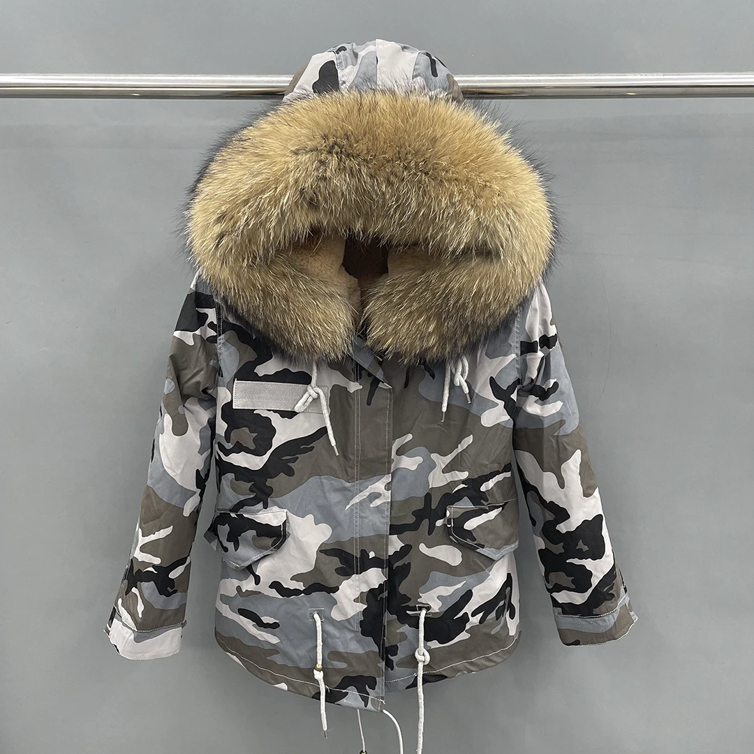 Winter Women Jacket Real Fur Parka Hooded Thick Fur Lined Parka Coats Camouflage Overcoat Long Female
Winter Women Jacket Real Fur Parka Hooded Thick Fur Lined Parka Coats Camouflage Overcoat Long Female