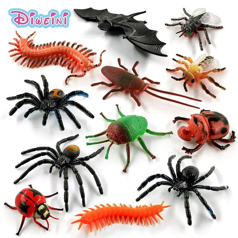 12pcs Simulation Bat Insect Centipede Spider Ladybug Bee Cricket animal model action figure hot set educational toy for children
12pcs Simulation Bat Insect Centipede Spider Ladybug Bee Cricket animal model action figure hot set educational toy for children
