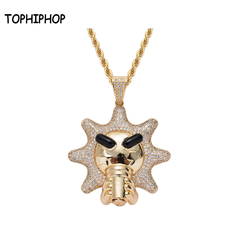 TOPHIPHOP Little Sun Drinking Water Pendant Pave AAA Cubic Zircon Gold Silver Rope Chain Necklace Hip Hop Jewelry Men's Gift
TOPHIPHOP Little Sun Drinking Water Pendant Pave AAA Cubic Zircon Gold Silver Rope Chain Necklace Hip Hop Jewelry Men's Gift