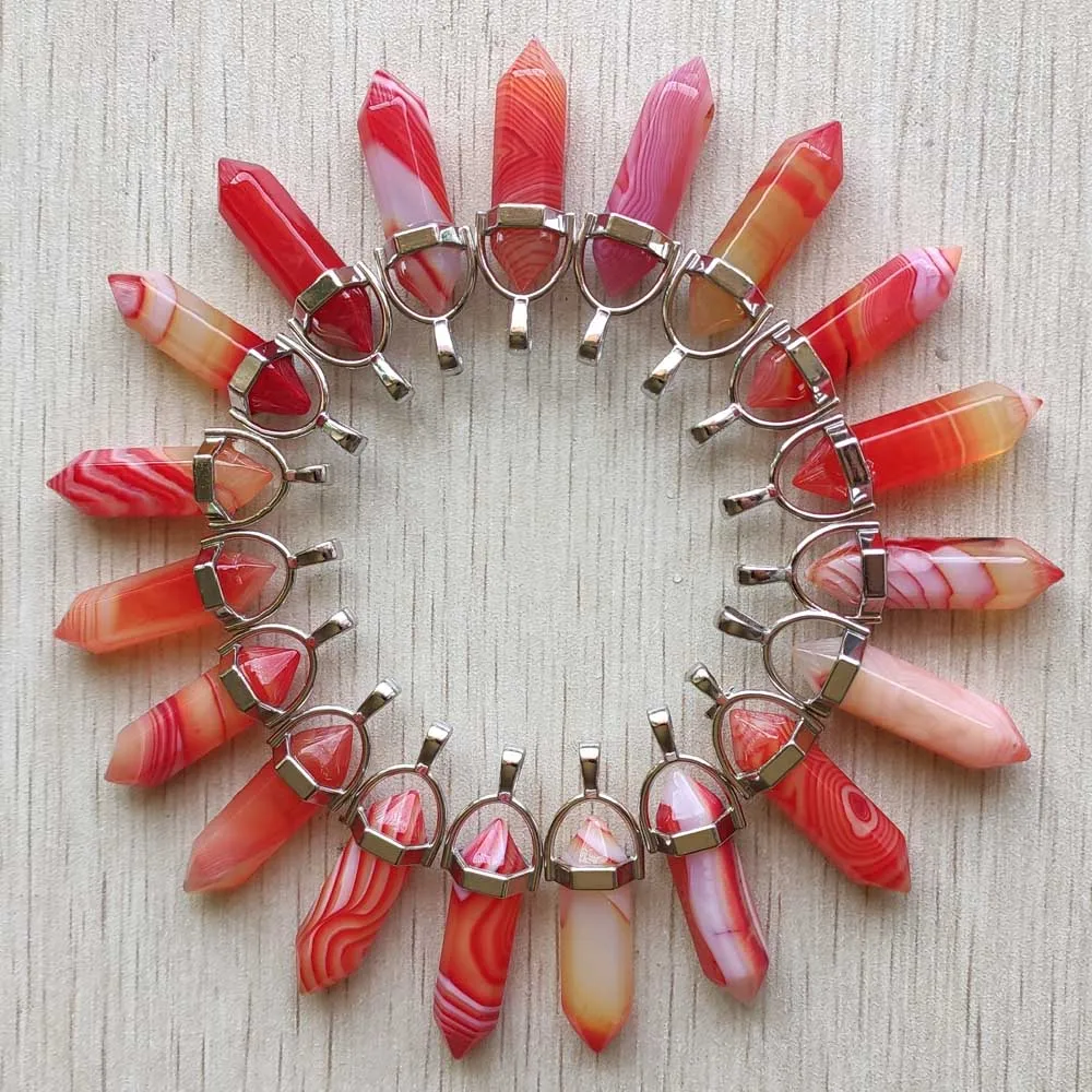 Fashion rose red stripe onyx pillar shape point charms pendants for jewelry accessories making free shipping Wholesale 24pcs/lot
Fashion rose red stripe onyx pillar shape point charms pendants for jewelry accessories making free shipping Wholesale 24pcs/lot