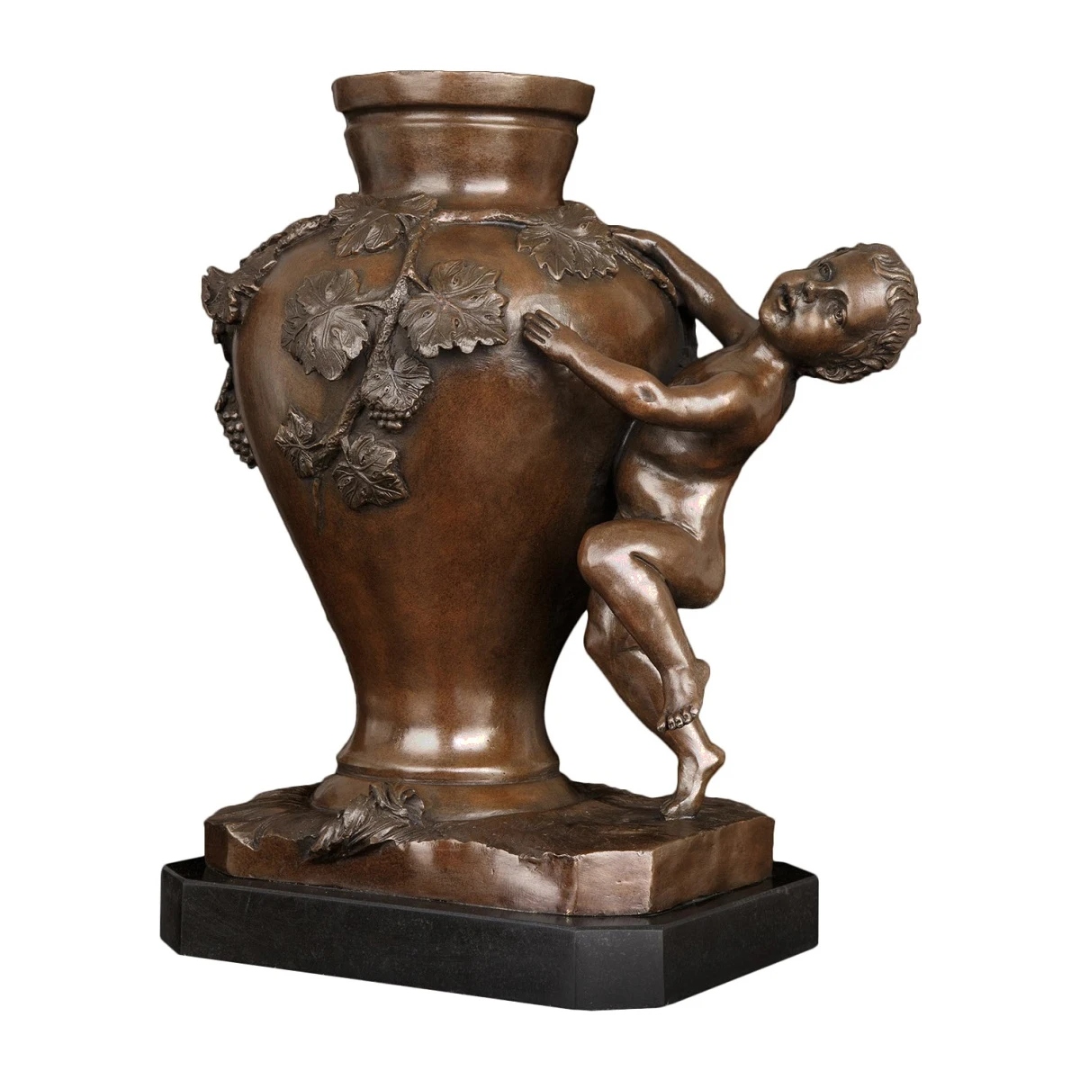 Bronze Vase Sculpture with Kid Statue for Decor Antique Sculpture Europe Retro Soft Outfit Villa Home Furnishing Articles
Bronze Vase Sculpture with Kid Statue for Decor Antique Sculpture Europe Retro Soft Outfit Villa Home Furnishing Articles