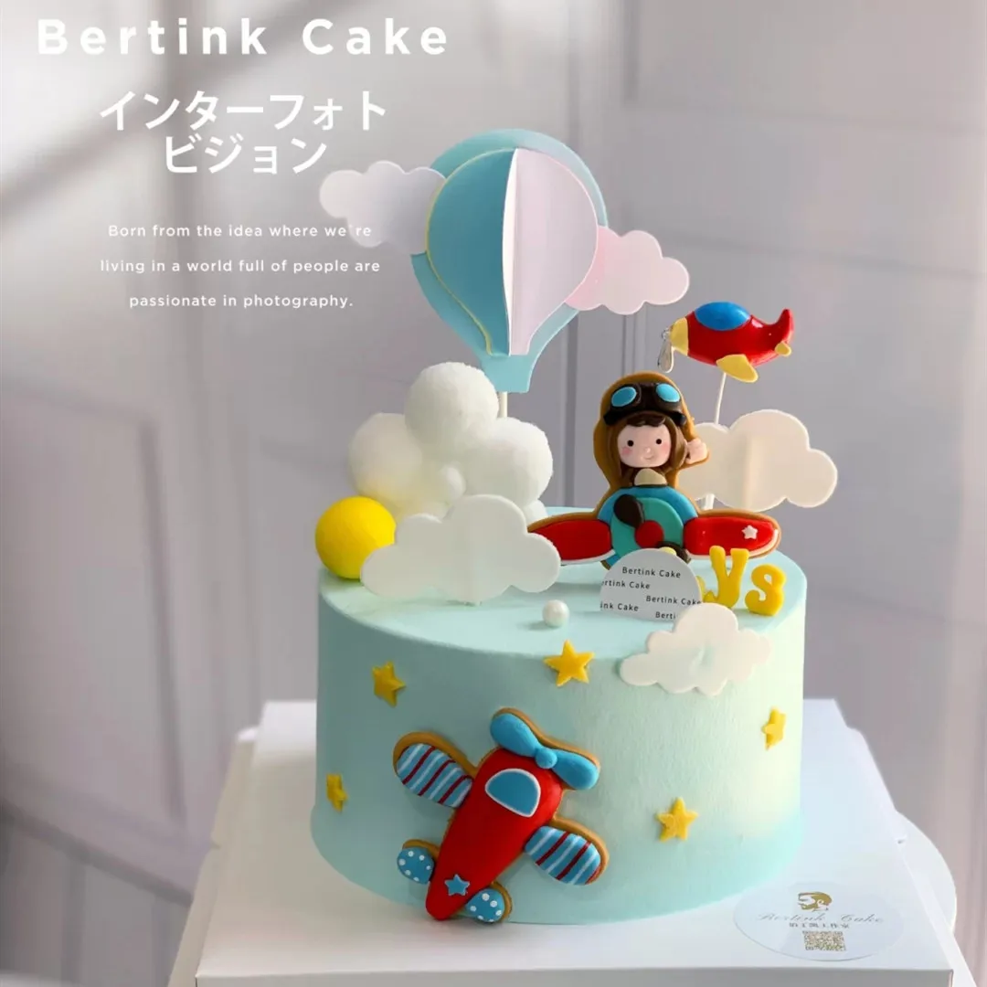 Children's Birthday Party Cake Topper Three-Dimensional Airplane Pilot Train Theme Decoration Dessert Card Baking Supplies
Children's Birthday Party Cake Topper Three-Dimensional Airplane Pilot Train Theme Decoration Dessert Card Baking Supplies