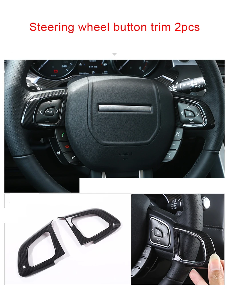 Для Land Rover Range Rover Aurora 2012-2019 отделка кнопки рулевого колеса из углеродного волокна 2 шт.
Для Land Rover Range Rover Aurora 2012-2019 отделка кнопки рулевого колеса из углеродного волокна 2 шт.