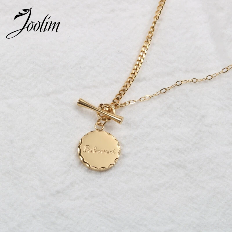 Joolim Jewelry High End PVD Tarnish Free Classic Letter Beloved Pendant Couple Stylish Stainless Steel Necklace For Women
Joolim Jewelry High End PVD Tarnish Free Classic Letter Beloved Pendant Couple Stylish Stainless Steel Necklace For Women
