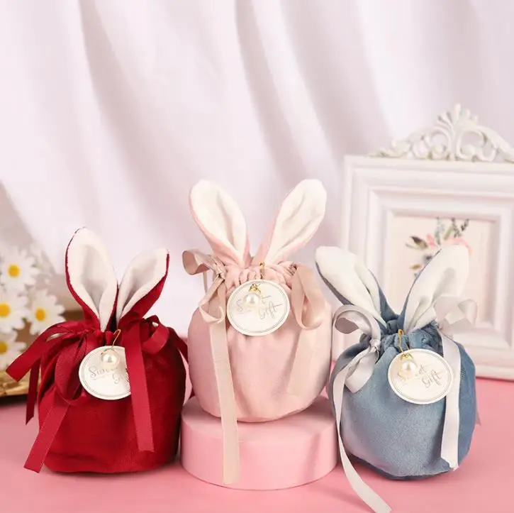 Wedding Candy Rabbit Ears Velvet Easter Bag Cookie Packaging Box Companion Hand Boxes Crad Pearl Return Gifts Hand Bag ni266
Wedding Candy Rabbit Ears Velvet Easter Bag Cookie Packaging Box Companion Hand Boxes Crad Pearl Return Gifts Hand Bag ni266