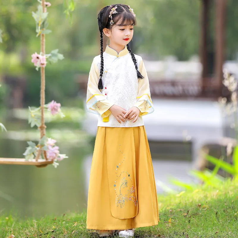 Autunm New Kids Embroidery Tang Suit Children Chinese Lovely Cotton Ancient Hanfu Girls Photography Perform Costumes
Autunm New Kids Embroidery Tang Suit Children Chinese Lovely Cotton Ancient Hanfu Girls Photography Perform Costumes