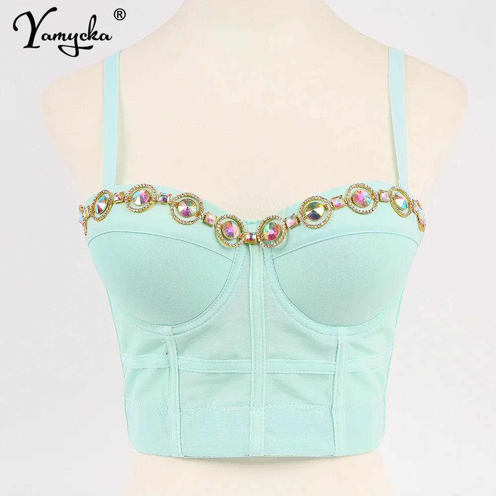Sexy halter Rhinestone tank top women summer y2k Vintage clothes mesh corset crop top night club party Cropped tops rave outfits
Sexy halter Rhinestone tank top women summer y2k Vintage clothes mesh corset crop top night club party Cropped tops rave outfits