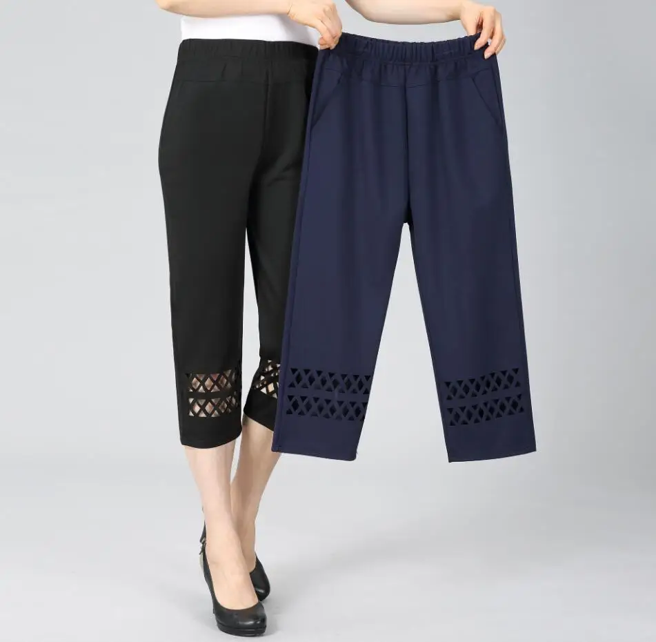 Summer Middle Aged Women Capris Pants Elastic Waist Casual Ladies Straight Pants Pantalones De Mujer s872
Summer Middle Aged Women Capris Pants Elastic Waist Casual Ladies Straight Pants Pantalones De Mujer s872