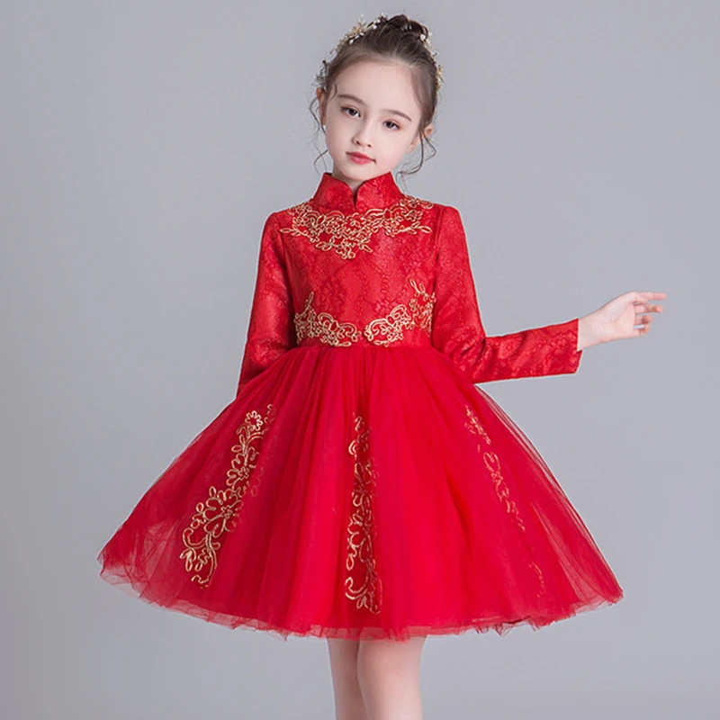 Girl Princess Kids Cheongsam Dresses for Girls Tutu Lace Flower Embroidered Ball Gown Girls Clothes Children Wedding Party Dress
Girl Princess Kids Cheongsam Dresses for Girls Tutu Lace Flower Embroidered Ball Gown Girls Clothes Children Wedding Party Dress