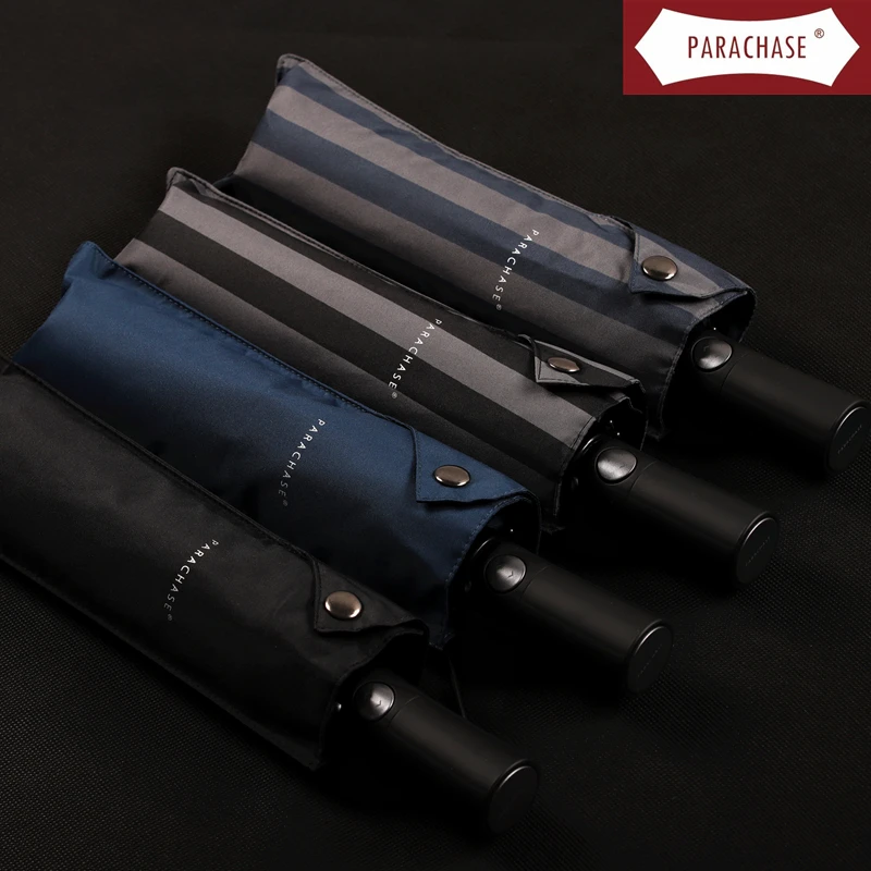 PARACHASE 3 Folding Gifts Business Men Umbrella Pongee Cloth Windprood Rainproof 102cm Pure Color Stripe
PARACHASE 3 Folding Gifts Business Men Umbrella Pongee Cloth Windprood Rainproof 102cm Pure Color Stripe
