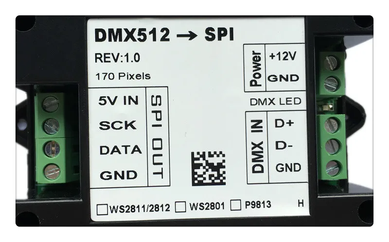Сигнальная лампа DMX512-SPI с управлением декодированием строки лампы Ws2811 / 12 / 2801 может установить код адреса 1903
Сигнальная лампа DMX512-SPI с управлением декодированием строки лампы Ws2811 / 12 / 2801 может установить код адреса 1903