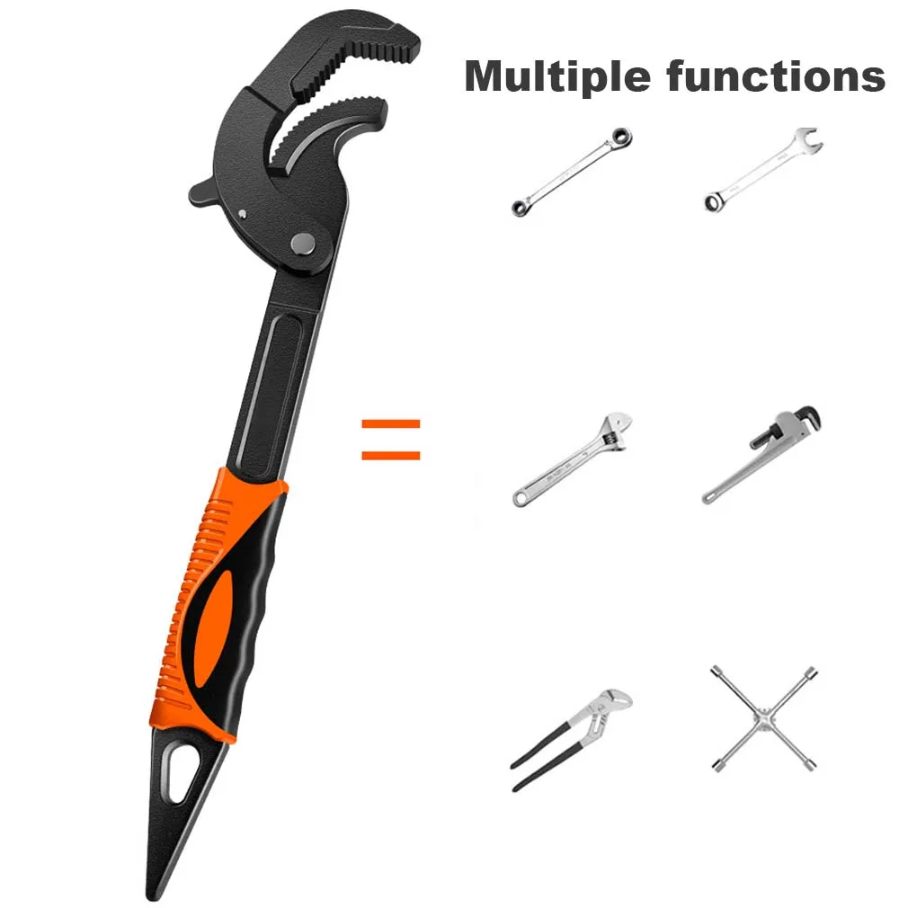 High-carbon Steel Snap N Grip Tool Universal Key Pipe Wrench Open End Spanner SetPlumber Multi Hand Tool 14-30 / 30-60mm
High-carbon Steel Snap N Grip Tool Universal Key Pipe Wrench Open End Spanner SetPlumber Multi Hand Tool 14-30 / 30-60mm