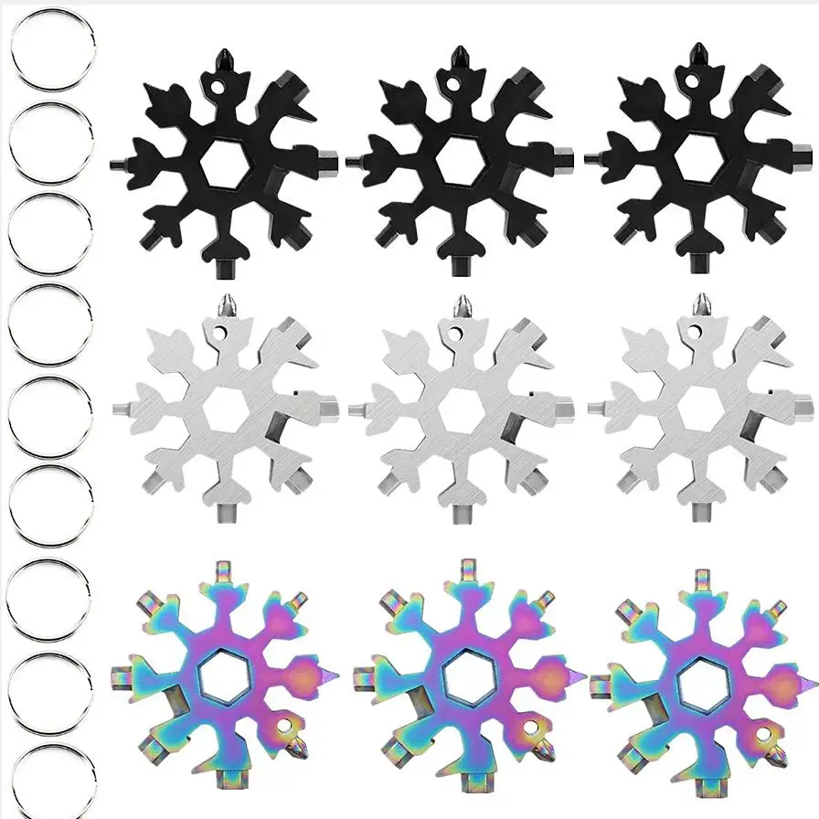 Wholesale 10pcs 18 In 1 Snowflake Multi Tool Portable Screwdriver Snowflake Tool Keychain Multifunctional Snowflake Wrench Tool
Wholesale 10pcs 18 In 1 Snowflake Multi Tool Portable Screwdriver Snowflake Tool Keychain Multifunctional Snowflake Wrench Tool
