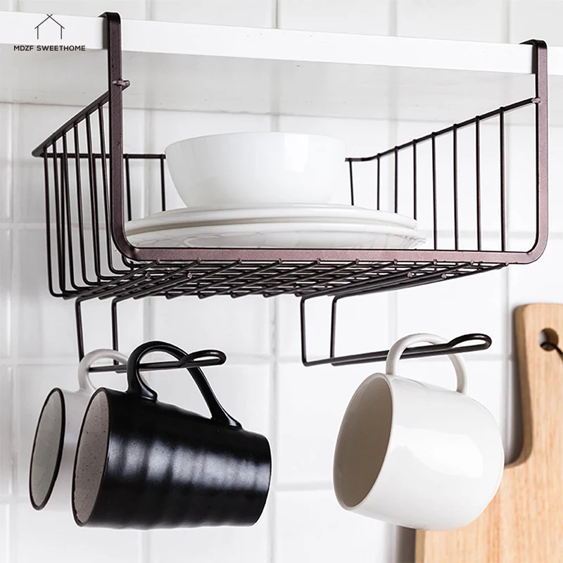 Kitchen Storage Organizer Rack Under Shelf Iron Storage Basket For Tableware Wardrobe Bathroom Home Container Basket Punch-free
Kitchen Storage Organizer Rack Under Shelf Iron Storage Basket For Tableware Wardrobe Bathroom Home Container Basket Punch-free