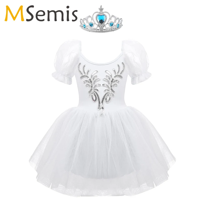 MSemis Girls Ballet tutu Dress Dance Clothing Short Puff Sleeves Sequins Applique Ballet Dance Mesh Tutu Dress Kids Dancewear
MSemis Girls Ballet tutu Dress Dance Clothing Short Puff Sleeves Sequins Applique Ballet Dance Mesh Tutu Dress Kids Dancewear