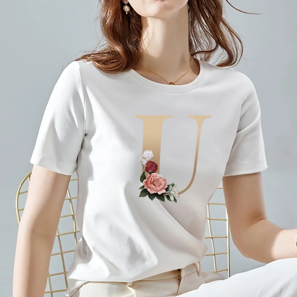 Women Letter T Shirts Fashion Alphabet Female Tshirts Harajuku Soft Tshirt Nice Flowers Element Round Neck Tops Tee Short Sleeve
Women Letter T Shirts Fashion Alphabet Female Tshirts Harajuku Soft Tshirt Nice Flowers Element Round Neck Tops Tee Short Sleeve