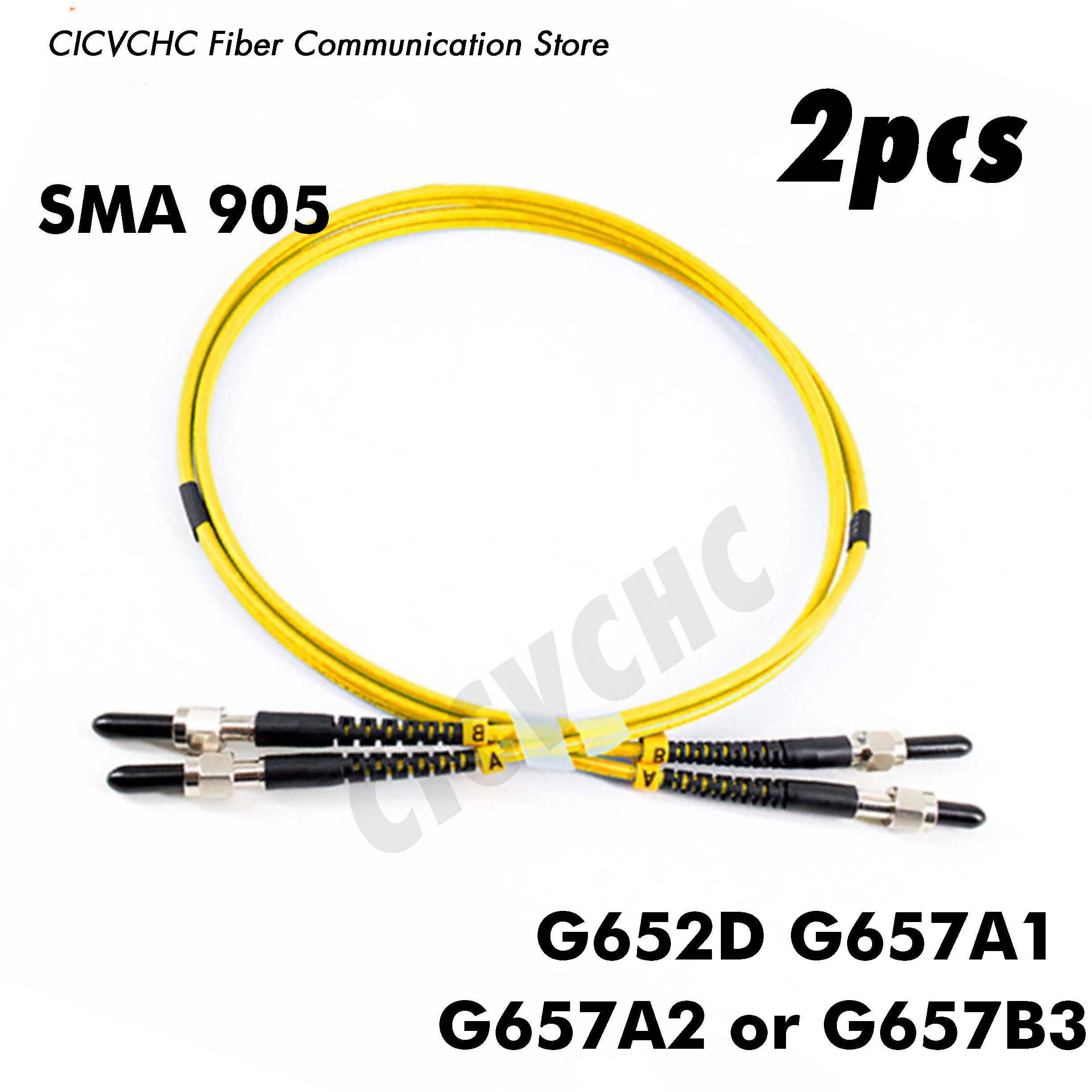 2pcs Duplex SMA905-SMA905 Fiber Patchcord-SM(9/125) G657B3, G657A2, G657A1 or G652D-1m, 2m or 5m-3.0mm Zipcord Cable
2pcs Duplex SMA905-SMA905 Fiber Patchcord-SM(9/125) G657B3, G657A2, G657A1 or G652D-1m, 2m or 5m-3.0mm Zipcord Cable