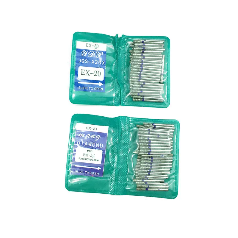 50pcs EX-20 EX-21 Dental Diamond FG High Speed Burs for Polishing Smoothing tooth
50pcs EX-20 EX-21 Dental Diamond FG High Speed Burs for Polishing Smoothing tooth