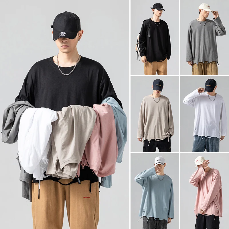 Spring Men Solid T Shirts Men Long Sleeve T-Shirts Mens Hipster Casual T Shirts Male Oversized Cotton TShirts M-5XL
Spring Men Solid T Shirts Men Long Sleeve T-Shirts Mens Hipster Casual T Shirts Male Oversized Cotton TShirts M-5XL