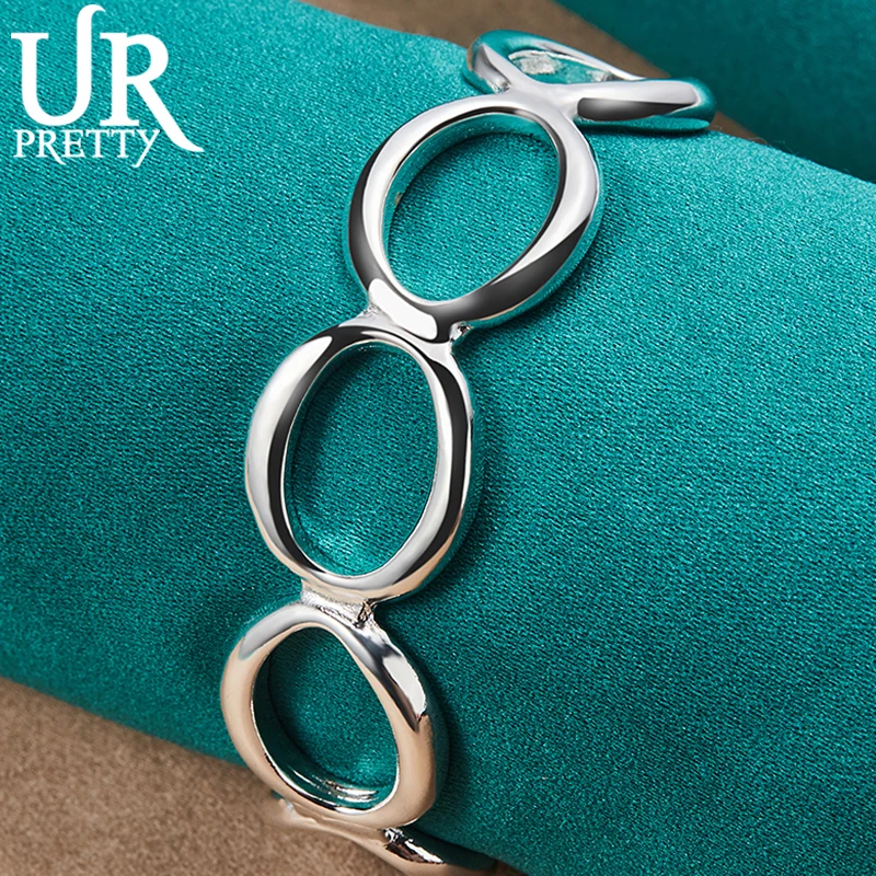 URPRETTY 925 Sterling Silver Seven Circles Adjustable Bangle Bracelet For Man Women Wedding Engagement Jewelry Halloween Gift 
URPRETTY 925 Sterling Silver Seven Circles Adjustable Bangle Bracelet For Man Women Wedding Engagement Jewelry Halloween Gift