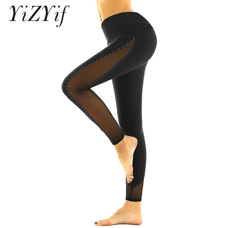 Women fitness leggings Pants Pants High Waist Mesh Splice Side Shiny Rhinestones Leggings Skinny Dance Workout dancewear
Women fitness leggings Pants Pants High Waist Mesh Splice Side Shiny Rhinestones Leggings Skinny Dance Workout dancewear