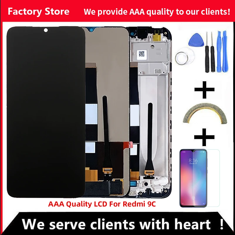 AAA Quality IPS LCD+Frame For Xiaomi Redmi 9C LCD Display Screen Replacement For Redmi 9C Screen Display Digiziter Assembly
AAA Quality IPS LCD+Frame For Xiaomi Redmi 9C LCD Display Screen Replacement For Redmi 9C Screen Display Digiziter Assembly