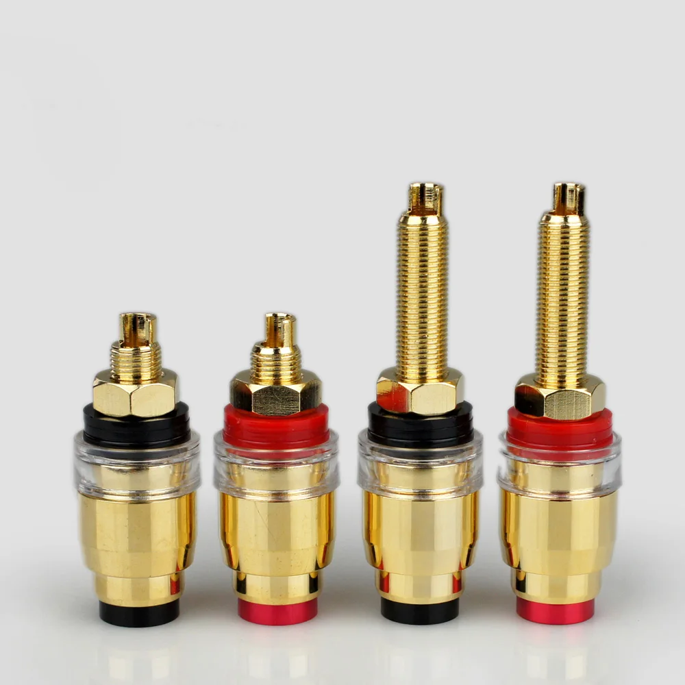 4pcs Copper brass Gold Plated Couple Terminals Red Black Connector HiFi Amplifier Terminal Binding Post Speaker
4pcs Copper brass Gold Plated Couple Terminals Red Black Connector HiFi Amplifier Terminal Binding Post Speaker