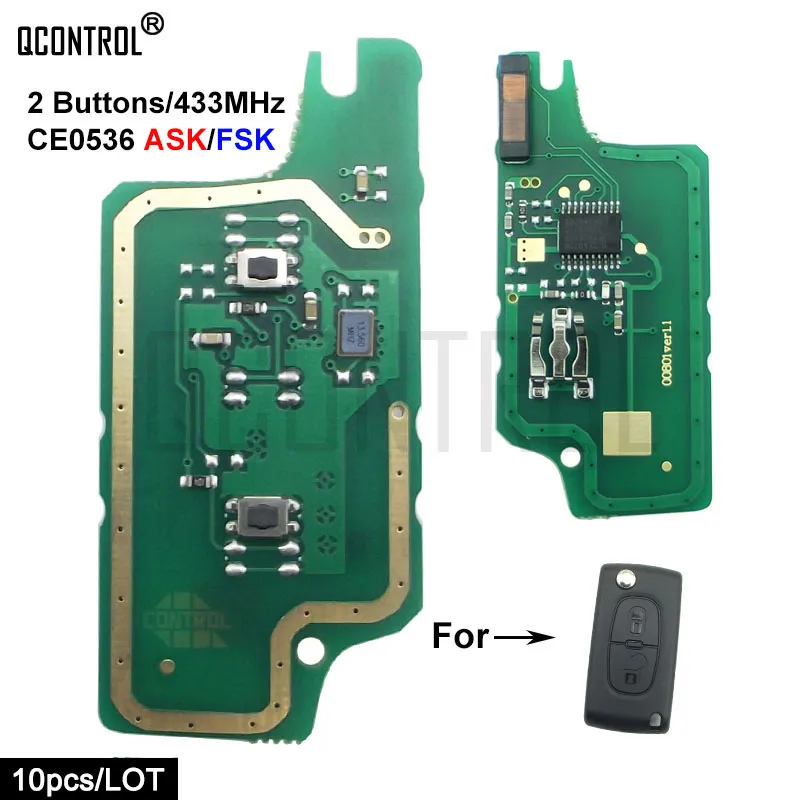 QCONTROL Car Remote Key Electronic Circuit Board for Citroen C2 C3 C4 C5 Berlingo Picasso ID46 (CE0536 ASK/FSK, 2 Buttons)
QCONTROL Car Remote Key Electronic Circuit Board for Citroen C2 C3 C4 C5 Berlingo Picasso ID46 (CE0536 ASK/FSK, 2 Buttons)