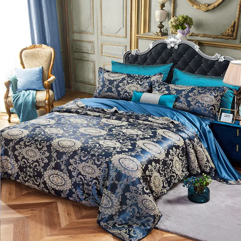 European Style Satin Jacquard Bedding Set, AB Double-Sided Design, High Quality Sleep,Cool Spring And Summer Bed Decorations
European Style Satin Jacquard Bedding Set, AB Double-Sided Design, High Quality Sleep,Cool Spring And Summer Bed Decorations