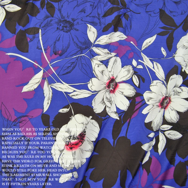 Silk Cotton Fabric Dress White Flowers Purple Blue Bottom Thin Shirt Clothing Spring Summer Dress Cloth DIY Sewing Patchwork
Silk Cotton Fabric Dress White Flowers Purple Blue Bottom Thin Shirt Clothing Spring Summer Dress Cloth DIY Sewing Patchwork