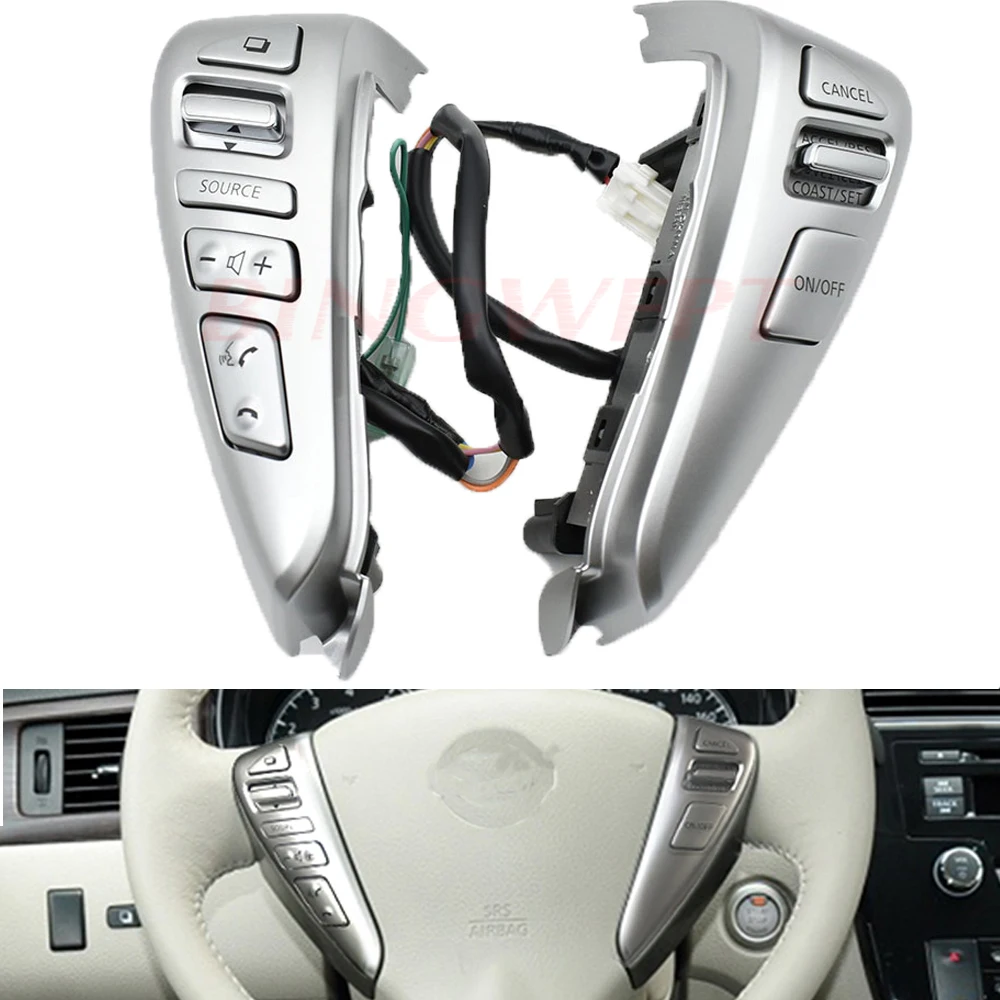 Переключатель круиз-контроля, кнопка громкости звука, кнопки на рулевом колесе 25550-3DA6A для Nissan Sentra Livina Almera Cube Versa
Переключатель круиз-контроля, кнопка громкости звука, кнопки на рулевом колесе 25550-3DA6A для Nissan Sentra Livina Almera Cube Versa