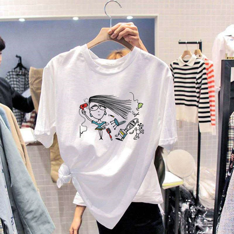 Fashion Modern Girl Funny Print Women t shirt Summer Short-sleeved Round Neck t-shirt Plus Size Brand ladies Tops Tees
Fashion Modern Girl Funny Print Women t shirt Summer Short-sleeved Round Neck t-shirt Plus Size Brand ladies Tops Tees