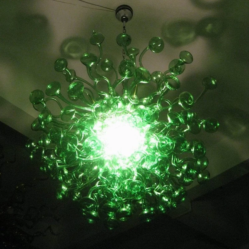Hand Blown Green Glass Chandelier LED Modern Bubble Pendant Lights Living Room Restaurant Art Decoration
Hand Blown Green Glass Chandelier LED Modern Bubble Pendant Lights Living Room Restaurant Art Decoration