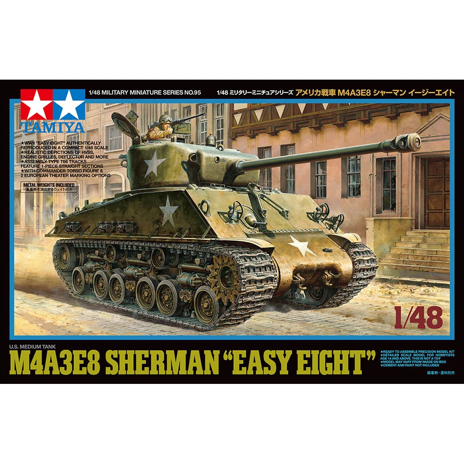 Tamiya 32595 1/48 США средний танк M4A3E8 Шерман военный хобби игрушка пластиковая модель здания набор для сборки мальчика Детский подарок
Tamiya 32595 1/48 США средний танк M4A3E8 Шерман военный хобби игрушка пластиковая модель здания набор для сборки мальчика Детский подарок