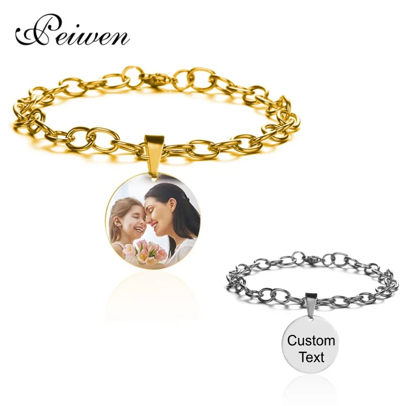 Customized Round ID Tag Bracelets Engraved Name Date Custom Photo For Women Men Stainless Steel Adjustable Bangles Family Gift
Customized Round ID Tag Bracelets Engraved Name Date Custom Photo For Women Men Stainless Steel Adjustable Bangles Family Gift