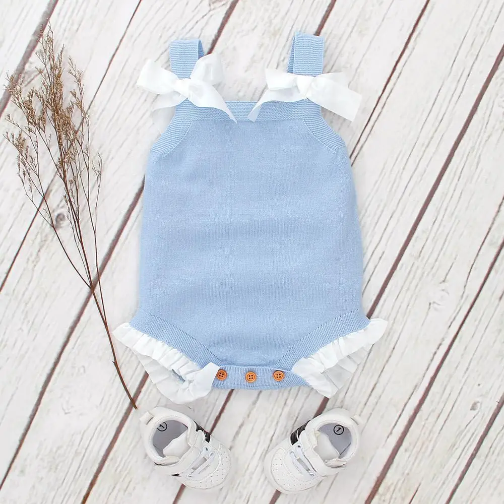 Newborn Baby Bodysuits Fashion Infant Girls Knitted Body Tops Jumpsuits Summer Sleeveless Toddler Kids Oufits 0-2T Children Wear 
Newborn Baby Bodysuits Fashion Infant Girls Knitted Body Tops Jumpsuits Summer Sleeveless Toddler Kids Oufits 0-2T Children Wear