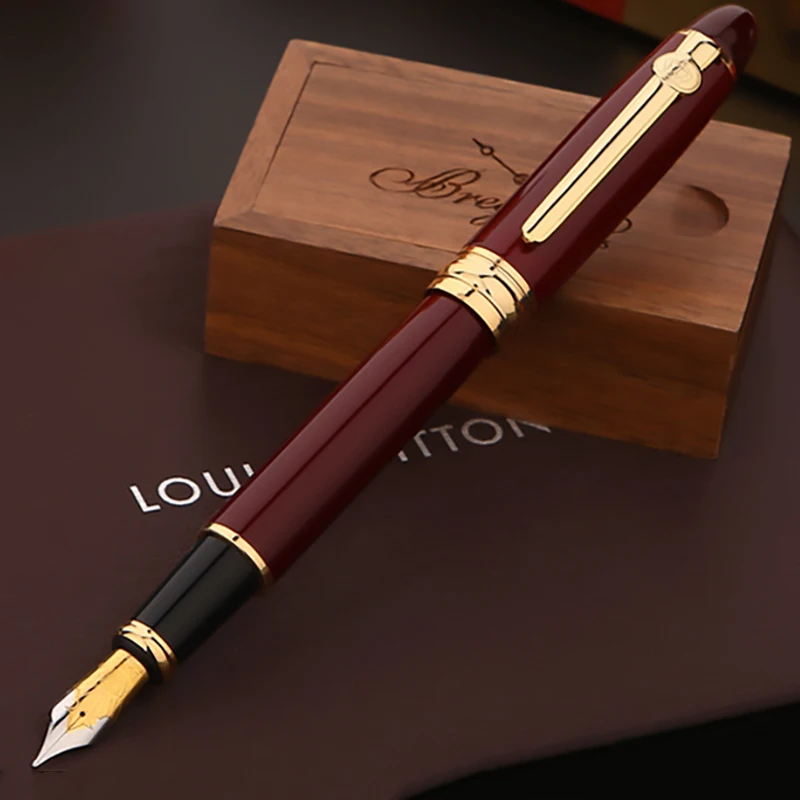 Duke 146 MY Metal Red Fountain Pen Iridium Medium Nib 0.7mm Golden Clip Writing Office Business School Ink Stationary Gift Pen
Duke 146 MY Metal Red Fountain Pen Iridium Medium Nib 0.7mm Golden Clip Writing Office Business School Ink Stationary Gift Pen