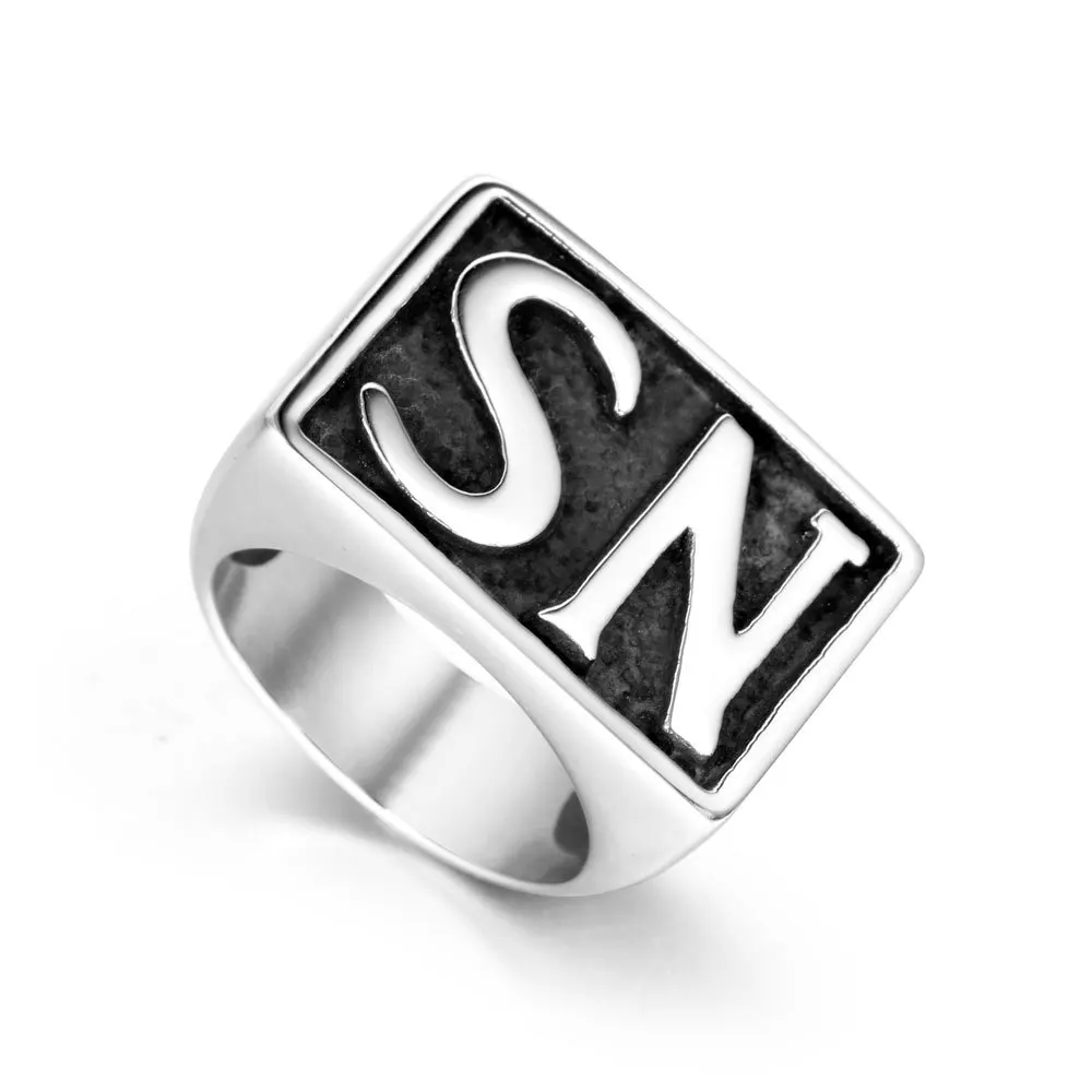 Megin D New Vintage Simple Office Personality NS SO Titanium Steel Rings for Men Women Couple Friend Fashion Design Gift Jewelry
Megin D New Vintage Simple Office Personality NS SO Titanium Steel Rings for Men Women Couple Friend Fashion Design Gift Jewelry