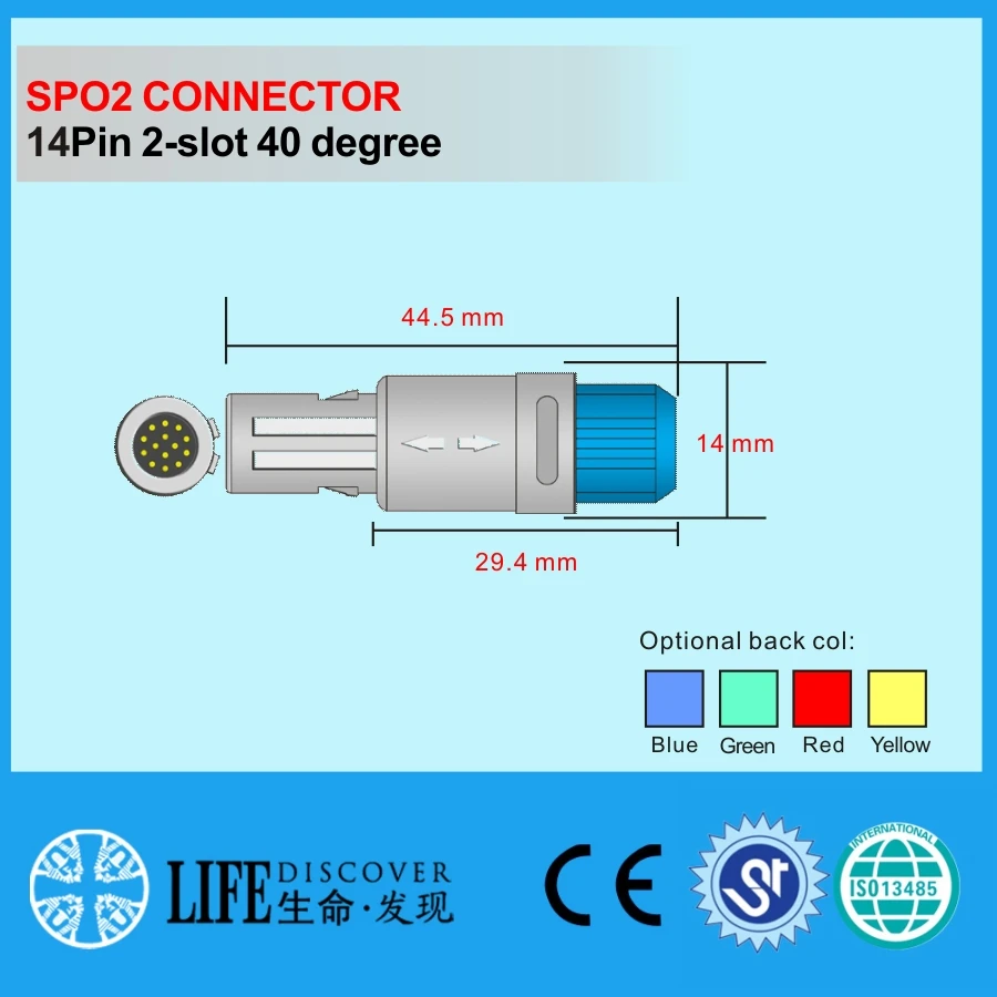 standard SPO2 sensor assembling connector 14pin medical connector 10pcs packing
standard SPO2 sensor assembling connector 14pin medical connector 10pcs packing