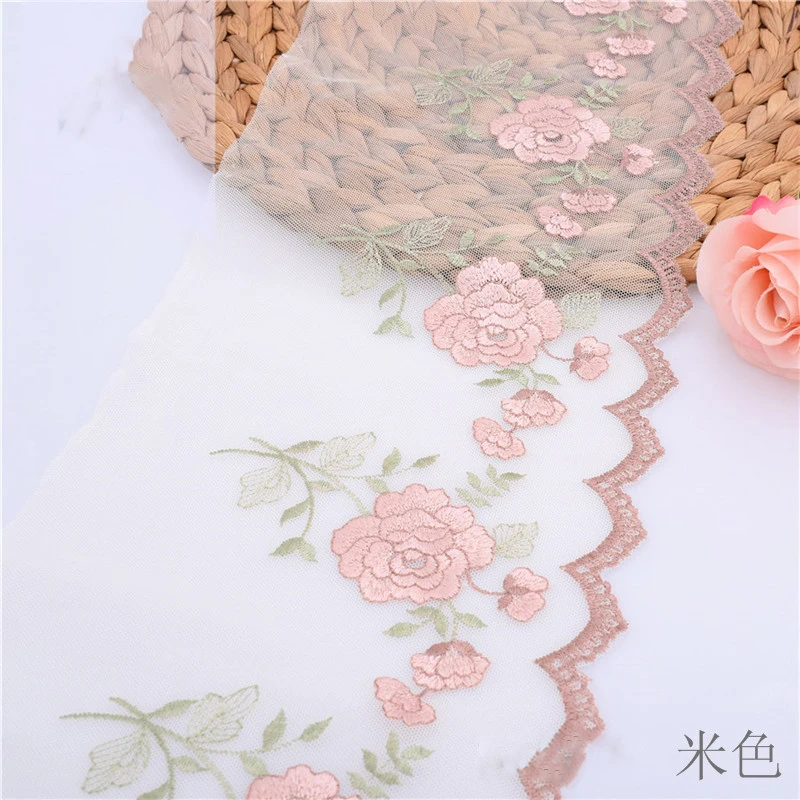 40Yards 18.5cm Embroidery Lace Fabric Tulle Rose Flower Mesh Net Trim Applique Ribbon Sewing Women Bra Underwear High Quality
40Yards 18.5cm Embroidery Lace Fabric Tulle Rose Flower Mesh Net Trim Applique Ribbon Sewing Women Bra Underwear High Quality