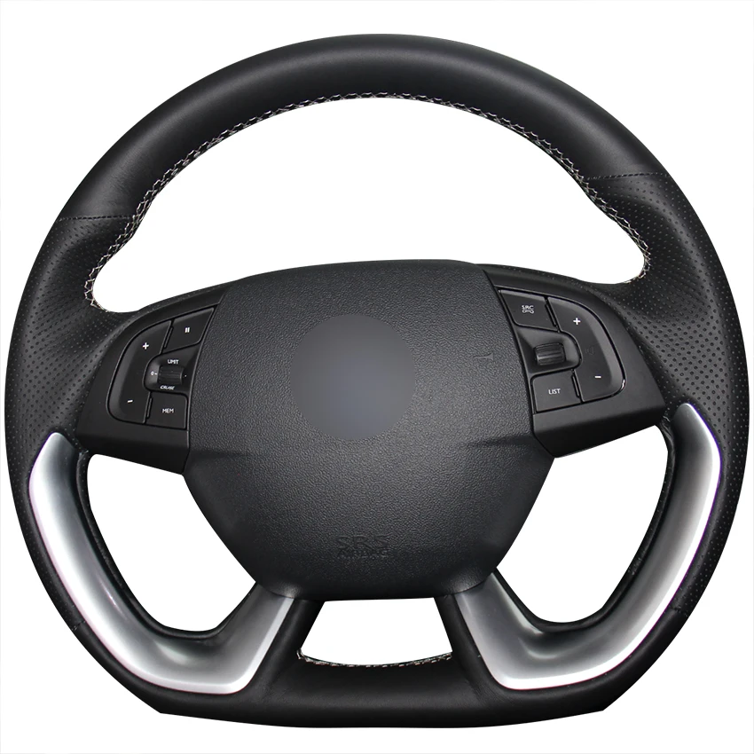 Hand-stitched Black Leather Custom Car Steering Wheel Cover for Citroen DS5 DS 5 DS4S DS 4S
Hand-stitched Black Leather Custom Car Steering Wheel Cover for Citroen DS5 DS 5 DS4S DS 4S