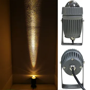 Led 투광 조명 야외 Ip65 외부 Led 투광 조명 10W 좁은 빔 스포트라이트, 벽 정원 풍경 장식 조명
