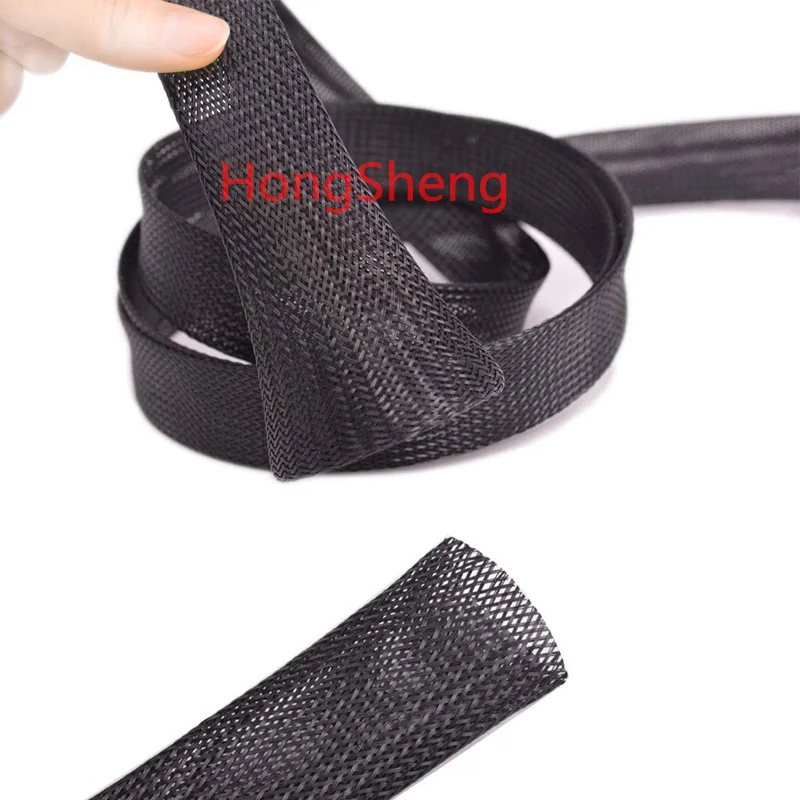 5meters/lot Three wire encryption 45mm black expandable braided tube mesh woven PET braided tube Expandable Braided Cable Sleeve
5meters/lot Three wire encryption 45mm black expandable braided tube mesh woven PET braided tube Expandable Braided Cable Sleeve