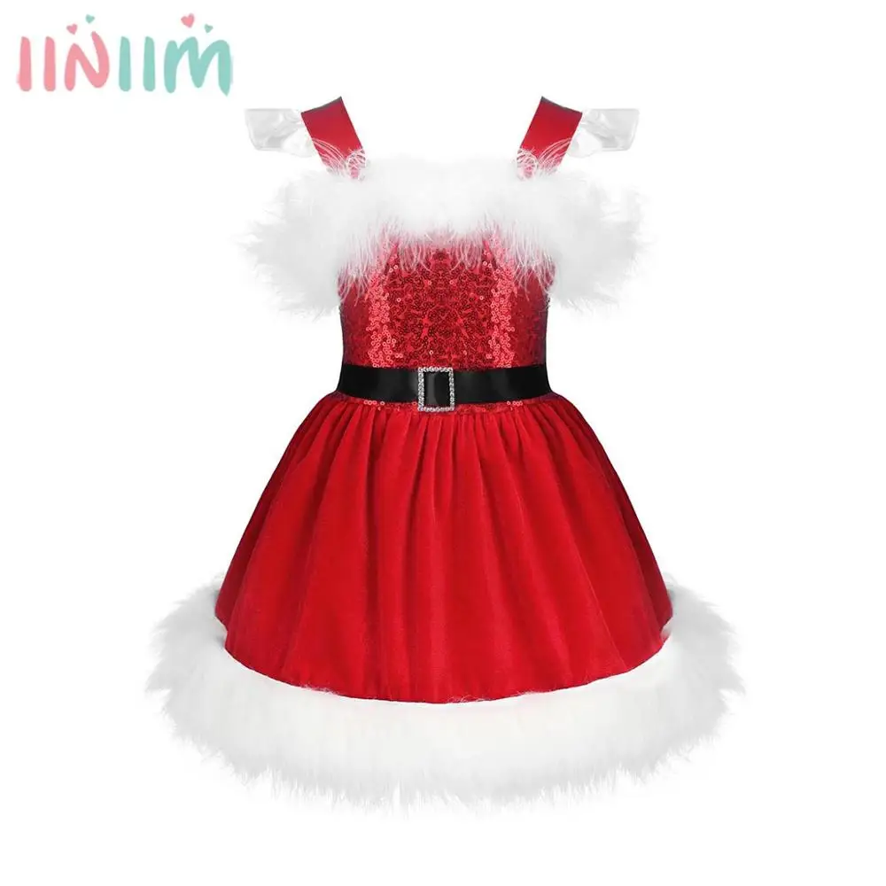 New Infant Baby Girl Clothes Red Christmas Costume Ropa Shiny Sequins Velvet Romper Sleeveless Feather Trim Girls Dress Vestidos
New Infant Baby Girl Clothes Red Christmas Costume Ropa Shiny Sequins Velvet Romper Sleeveless Feather Trim Girls Dress Vestidos