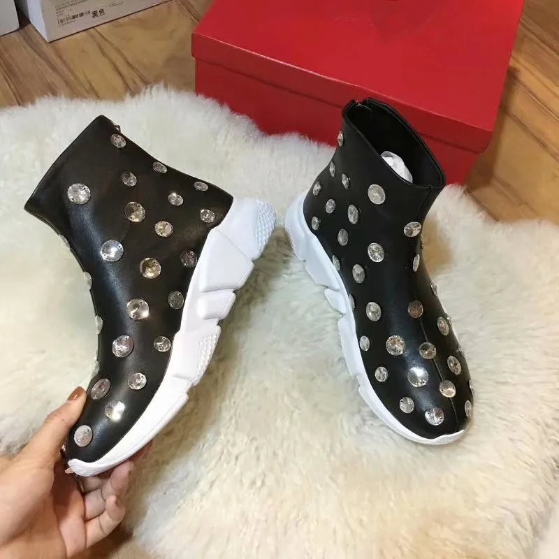 For Ankle Women Boots Rhinestone Botas Mujer Leather Shoes Women Fashion Bottes Femme Slip On Ladies Shoes Botines Mujer 2023
For Ankle Women Boots Rhinestone Botas Mujer Leather Shoes Women Fashion Bottes Femme Slip On Ladies Shoes Botines Mujer 2023